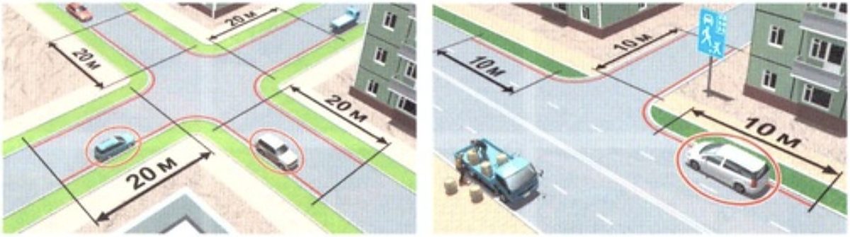 Уулзвараас 20 м, гарцаас 10 м-ийн дотор зогсох хориотой