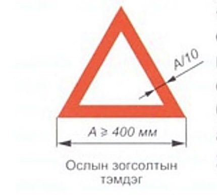 Ослын зогсолтын тэмдэг