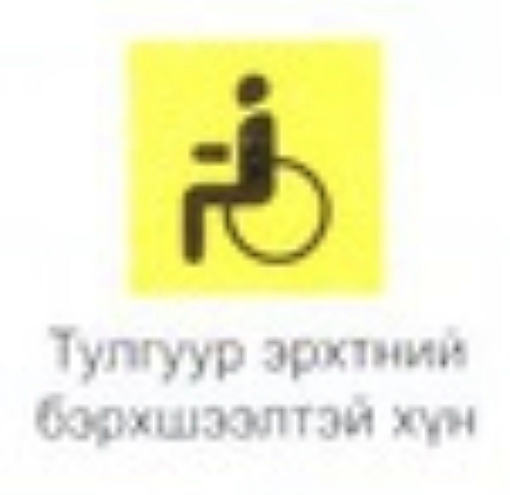 «Тулгуур эрхтний бэрхшээлтэй хүн» таних тэмдэг