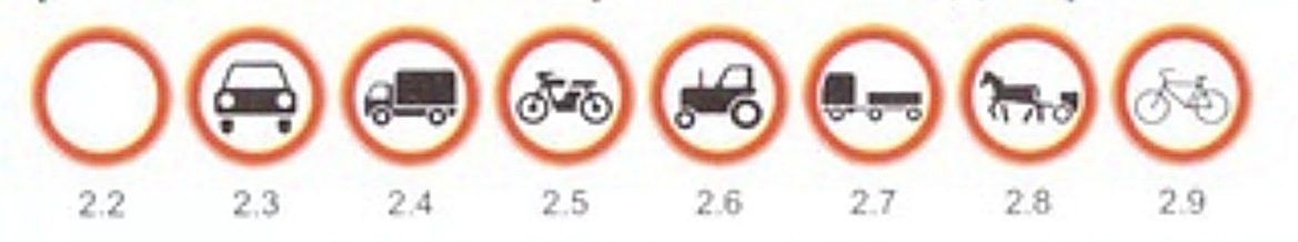 7.3.а–7.3.в тэмдэг нь 2.2–2.9 тэмдгийн үйлчлэх чигийг заана